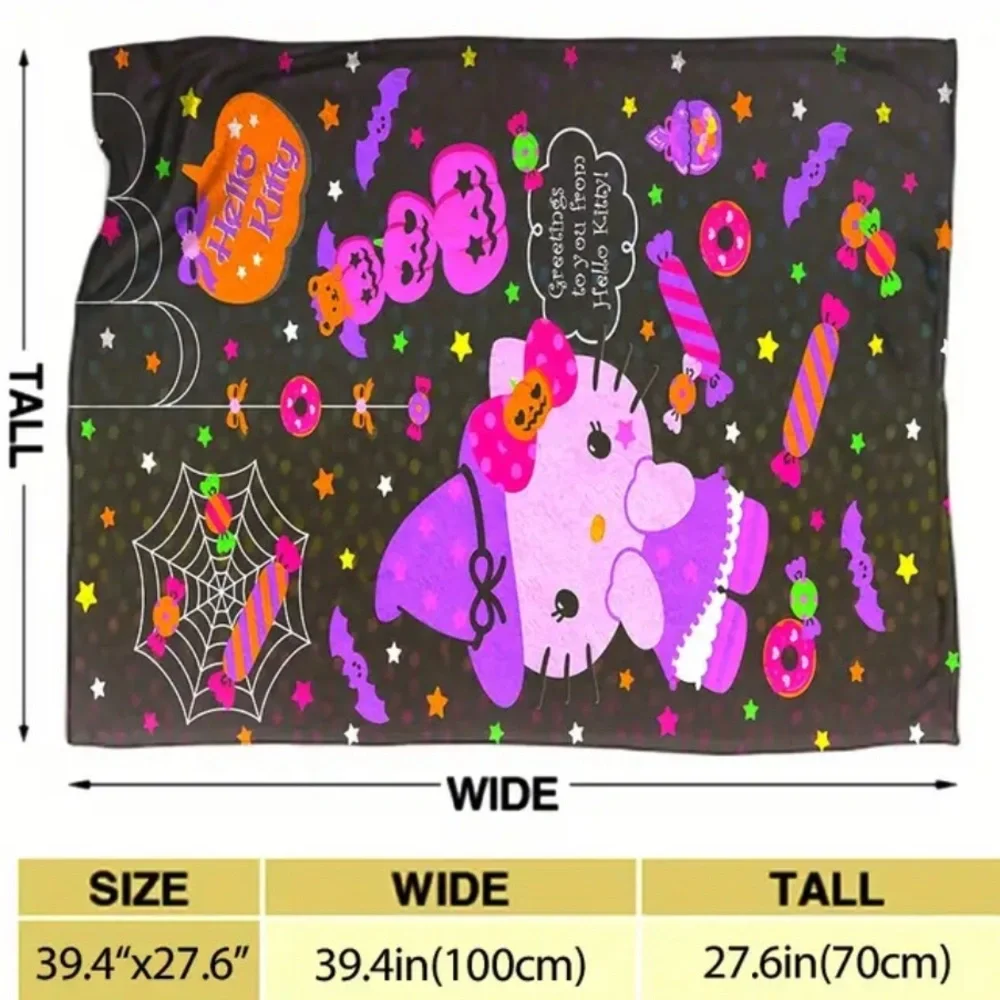 Hello Kitty Halloween Blanket, Halloween Hello Kitty Blanket